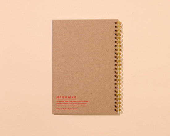 Modern Summer Letterpress Spiral Notebook — Hot Dog Pattern