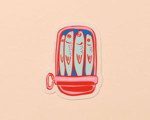 Sardines Vinyl Sticker, Foodie Lover, Grocery, Food - Fisherman's Wife- Made in USA - Stocking stuffer, Holiday, Gift Guide