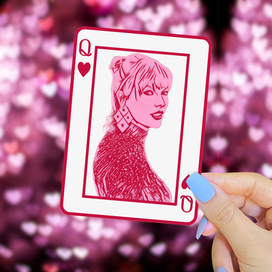 Taylor Swift Sticker, Queen of Hearts, Swiftie Gifts: Glittery