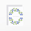 Sympathy Blueberry Wreath Greeting Card