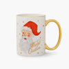 Winking Santa Holiday Porcelain Mug