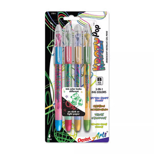 Krazy Pop Iridescent Metallic Gel Pens - 4 Color Set
