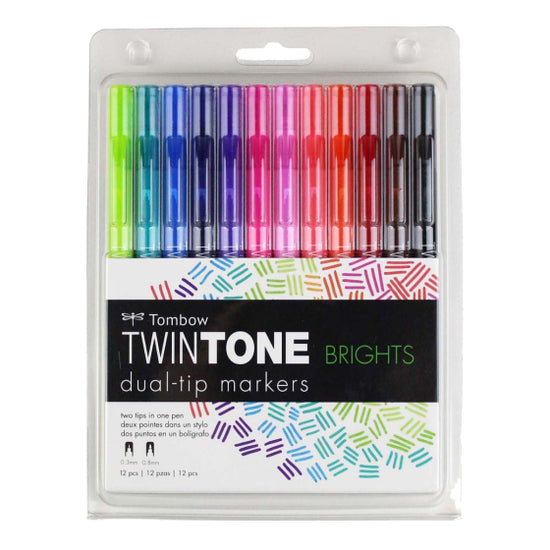 TwinTone Marker Set - 12-Pack Bright