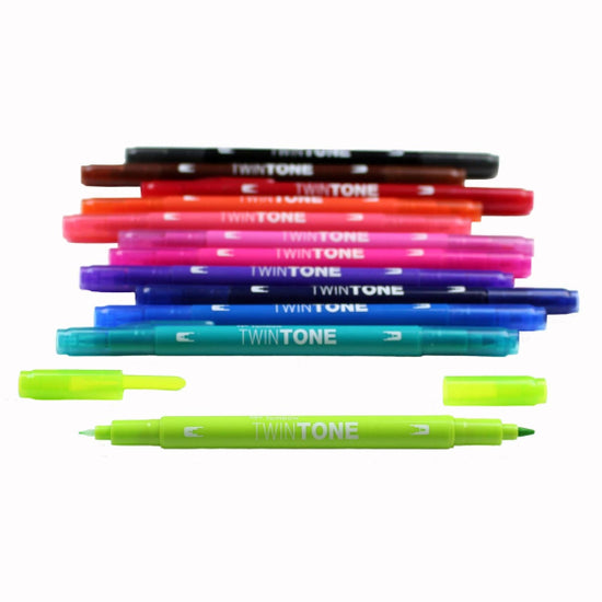 TwinTone Marker Set - 12-Pack Bright