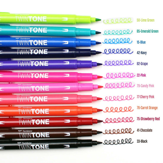 TwinTone Marker Set - 12-Pack Bright