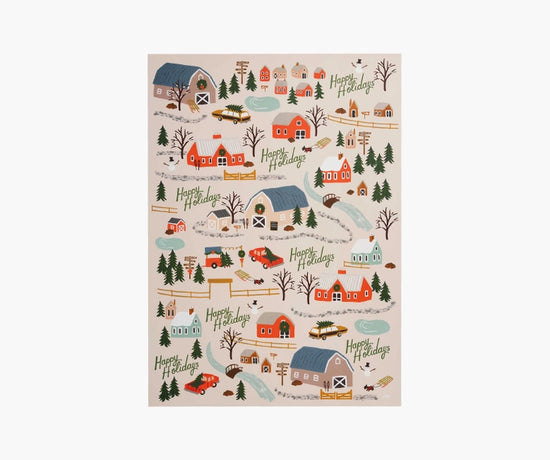 Holiday Tree Farm Roll of 3 Single Wrapping Sheets