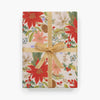 Poinsettia Roll of 3 Single Wrapping Sheets
