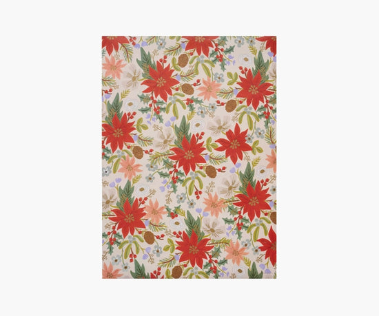 Poinsettia Roll of 3 Single Wrapping Sheets