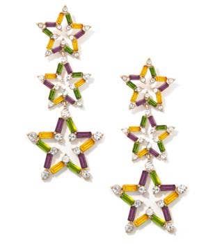 Mardi Gras Stars Earrings