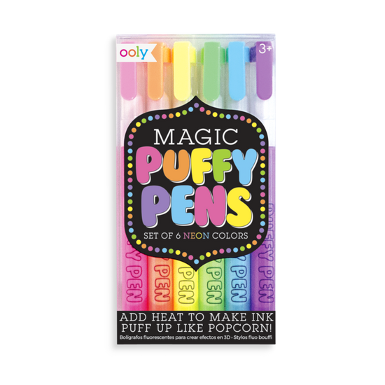 Magic Neon Puffy Pens 6 Pack