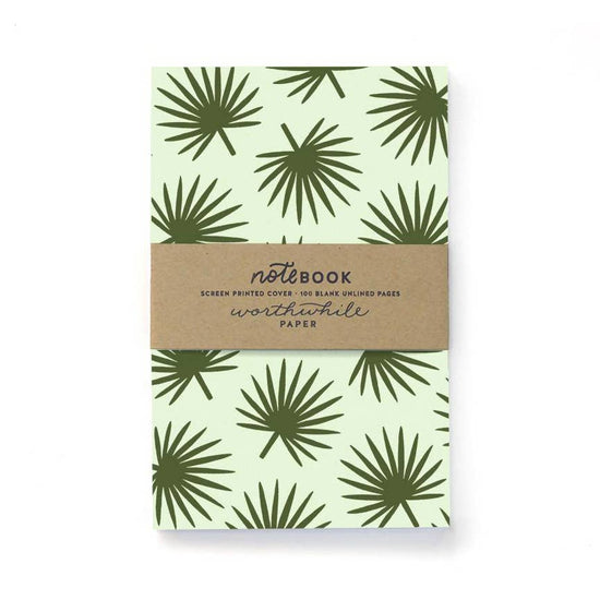 Tropical Palm Leaf Pattern Notebook