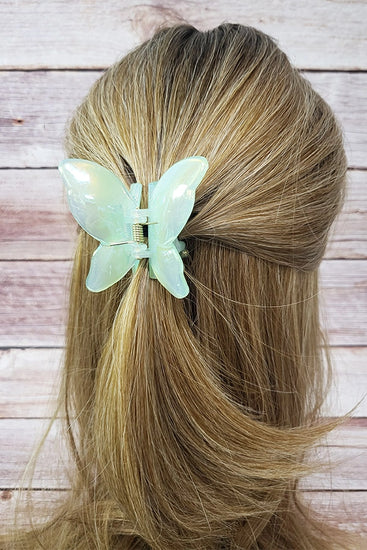 Jelly Color Butterfly Hair Claw Clip