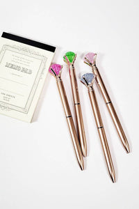 Rose Gold with Colorful Diamond Pen