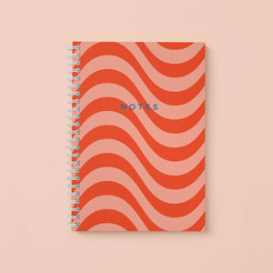 Retro Waves Spiral Notebook