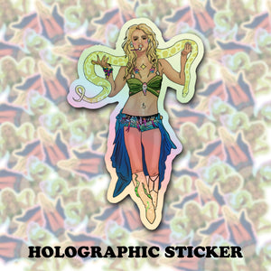 Britney Snake Holographic Sticker