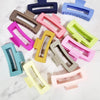 Matte Color Squared Hair Claw Clip