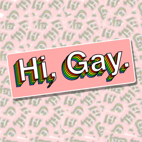 Hi, Gay Sticker