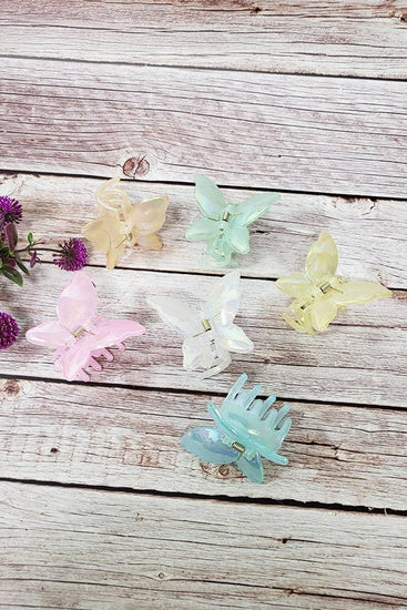 Jelly Color Butterfly Hair Claw Clip