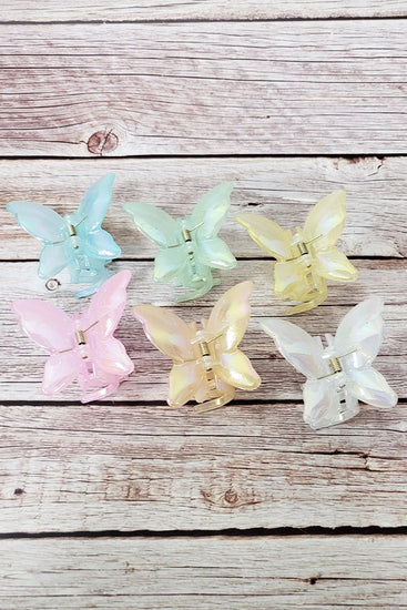 Jelly Color Butterfly Hair Claw Clip