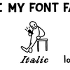 Font Family Sticker