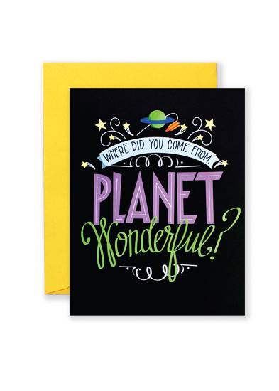 Planet Wonderful Greeting Card