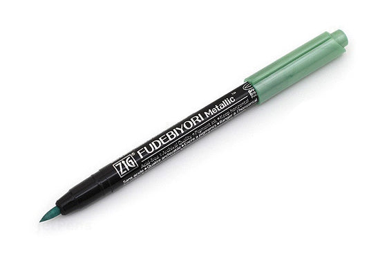 Zig Fudebiyori Metallic Brush Pen Green