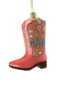 Yee Haw Cowboy Boot Ornament