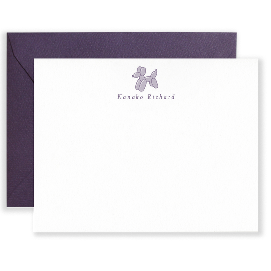 Personalized Balloon Dog Social Stationery