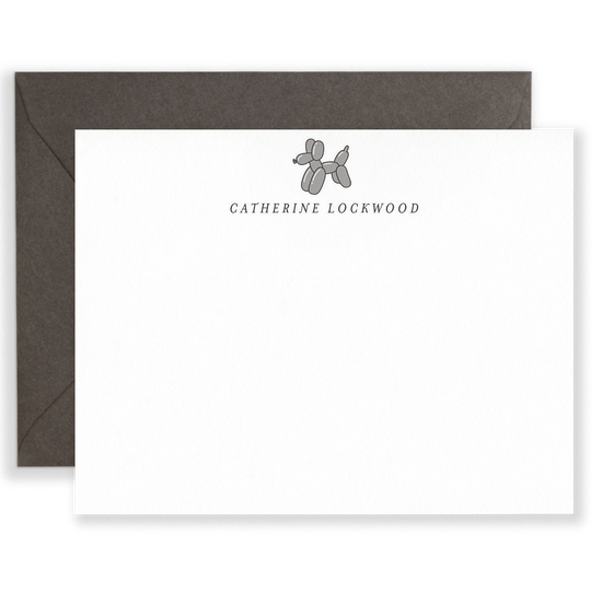 Personalized Balloon Dog Social Stationery