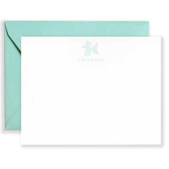 Personalized Balloon Dog Social Stationery