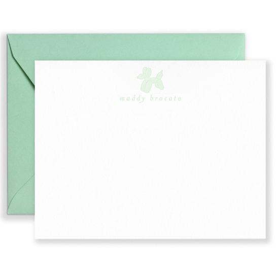 Personalized Balloon Dog Social Stationery
