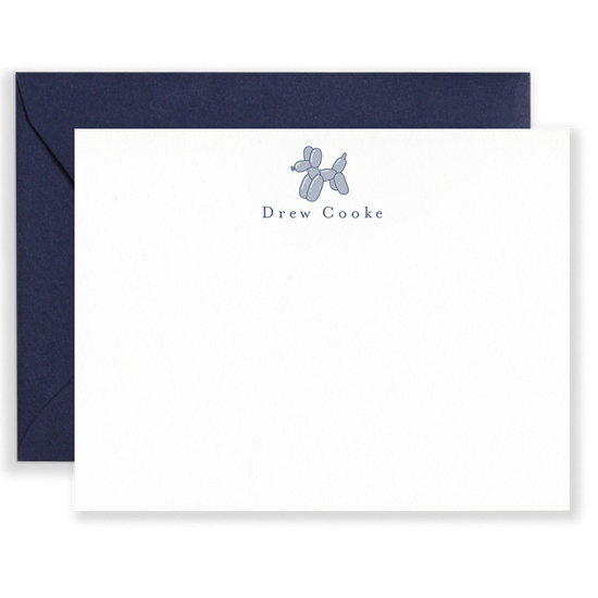 Personalized Balloon Dog Social Stationery