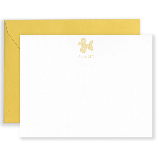 Personalized Balloon Dog Social Stationery