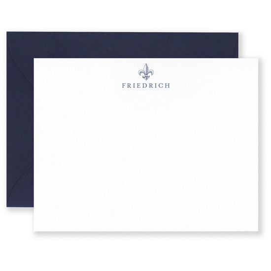 Personalized Fleur de Lis Social Stationery