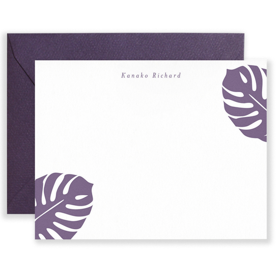 Personalized Monsteras Social Stationery