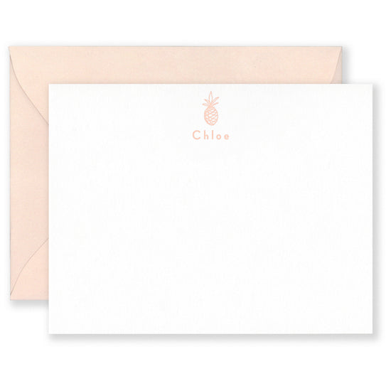 Personalized Pineapple Social Stationery