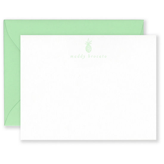 Personalized Pineapple Social Stationery