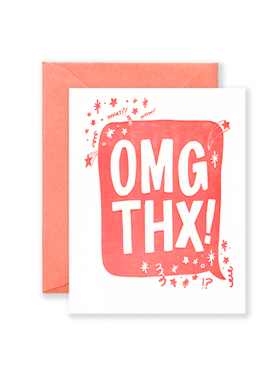 OMGTHX! Greeting Card