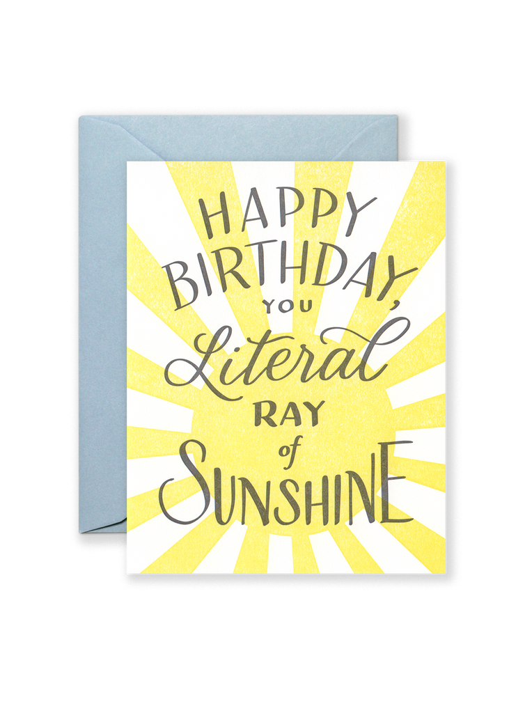 Literal Ray of Sunshine Greeting Card Lionheart Prints
