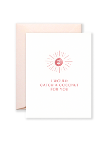 Catch a Coconut Greeting Card