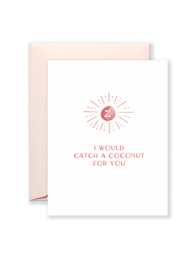 Catch a Coconut Greeting Card
