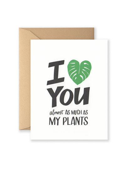 I Heart Plants Greeting Card