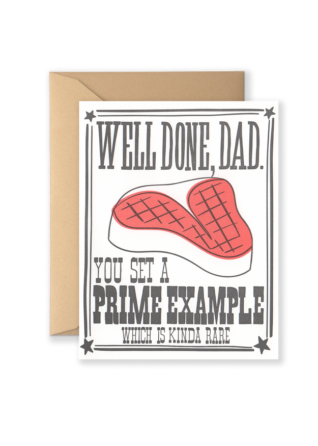Well Done Dad Greeting Card – Lionheart Prints