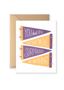 SPECIAL EDITION You Did It! Greeting Card - Purple and Gold