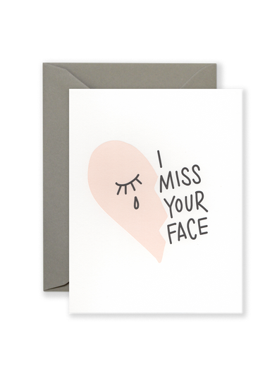 Miss Your Face Greeting Card - Blush