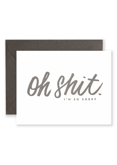 Oh Shit, I'm So Sorry Greeting Card