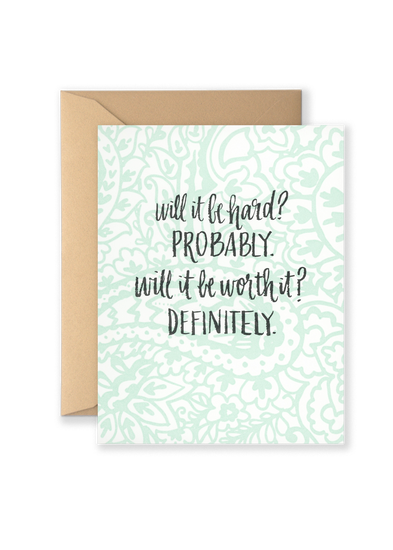 Will It Be Hard? Greeting Card