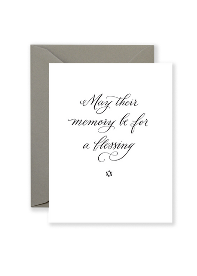 Memory Be a Blessing Card