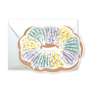 King Cake Greeting Card