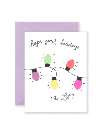 Lit Holidays Greeting Card